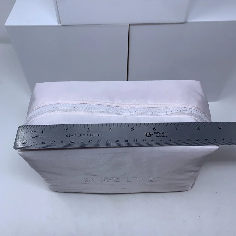 Maelys Light Pink Zipper Close Cosmetic Bag New *Flaw
